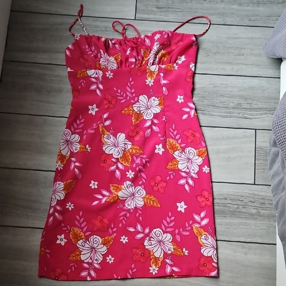 Sexy HOT Pink Midi Dress Labelle 9 - Picture 8 of 10